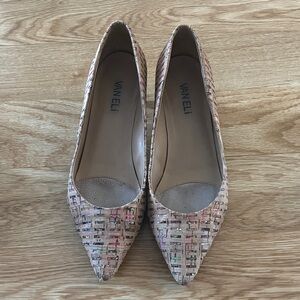 Vaneli Women's Woven Multicolor Heels